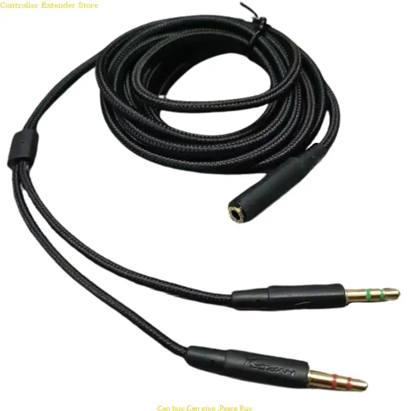 

Convenient 2 in 1 3.5mm Male to Female Headset Cable Cord for Cloud Mix Headphones OFC Wire Plug and Use