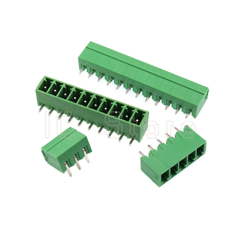 10Pairs Right Angle Screw Terminal Block Connector Curved KF2EDG PCB Bend Plug Socket Wire Connector 5.08mm Pitch