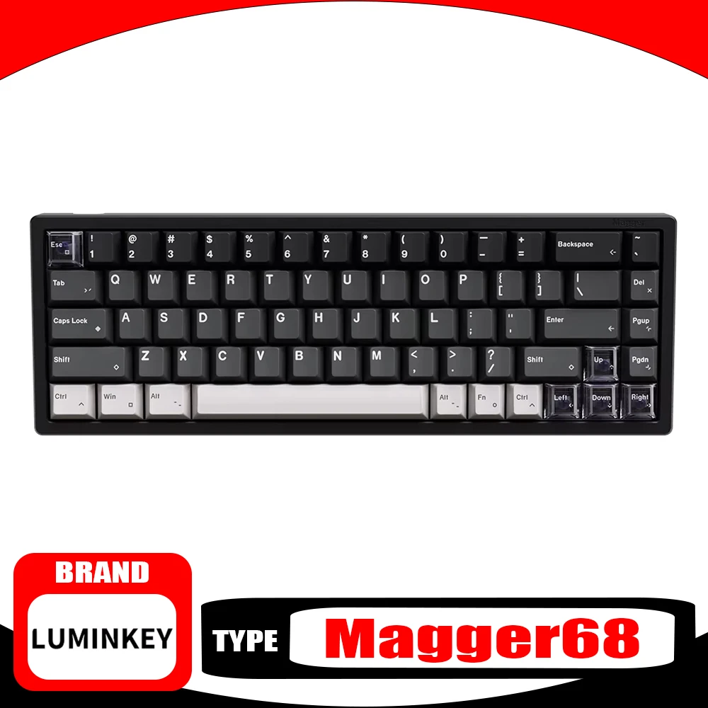 

Новая клавиатура с магнитным переключателем Luminkey Magger68, 8k, проводная игровая механическая клавиатура с быстрым триггером, низкая задержка, ПК, геймер, Valorant