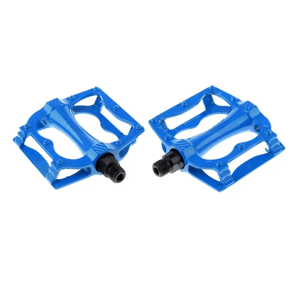 1 زوج سبائك الألومنيوم الطريق الجبلية دواسات الدراجة منصة مسطحة الدواسات