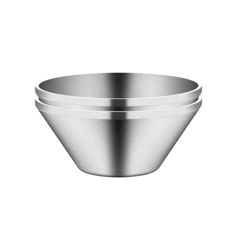 Juego de 2 Tazones Grandes y Profundos de Acero Inoxidable de 40 OZ, Tazones de Metal Duraderos para Servir Ramen, Pasta, Ensalada, Cocina