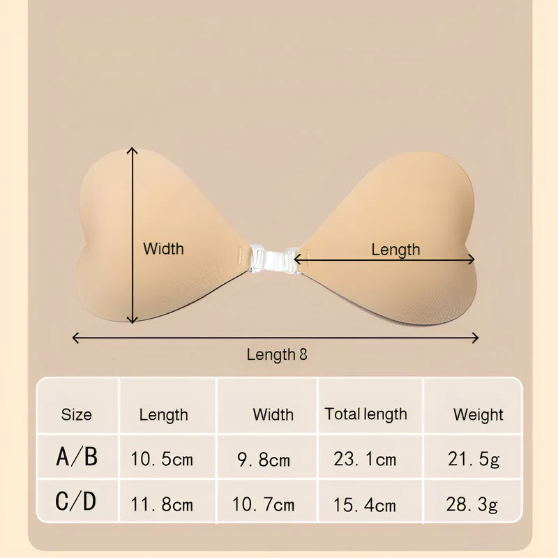 🔥 Produto mais vendido 🔥 Almofada de sutiã de silicone macio em forma de coração sexy autoadesivo removível respirável reutilizável à prova d'água