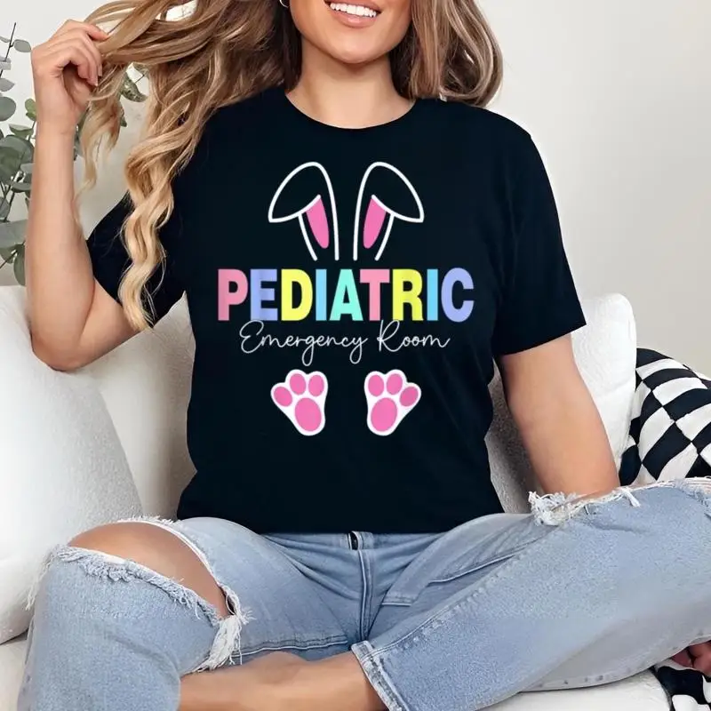 

Pediatric Er Nurse Easter T Shirt Cute Emergency Room Rn Peds Nursing Funny Medical Worker Outfit