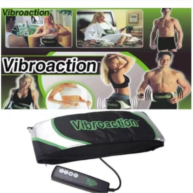 Vibroaction Slimming Massager Electric Waist Body Muscle Massage Vibrating Fat Burning Exercise Weight Loss Massage Belt