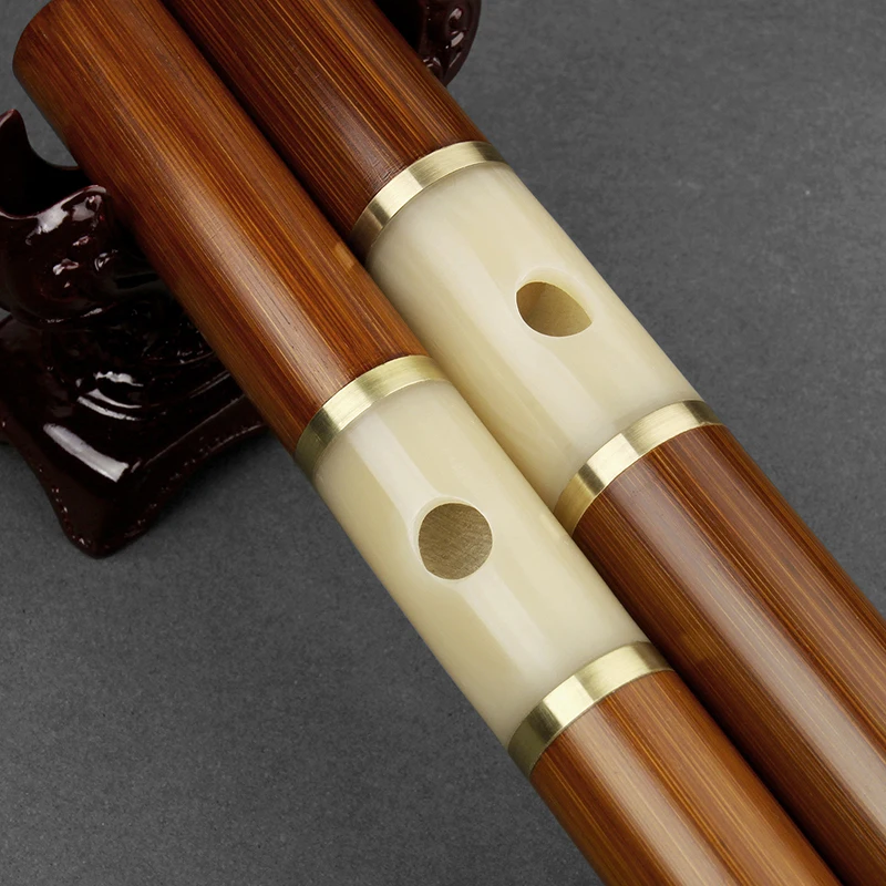 Bamboo Flute F Ancient Style Horizontal Flute Zero Base Non Membrane Hole Advanced Performance G Key Short Flute New Instrument