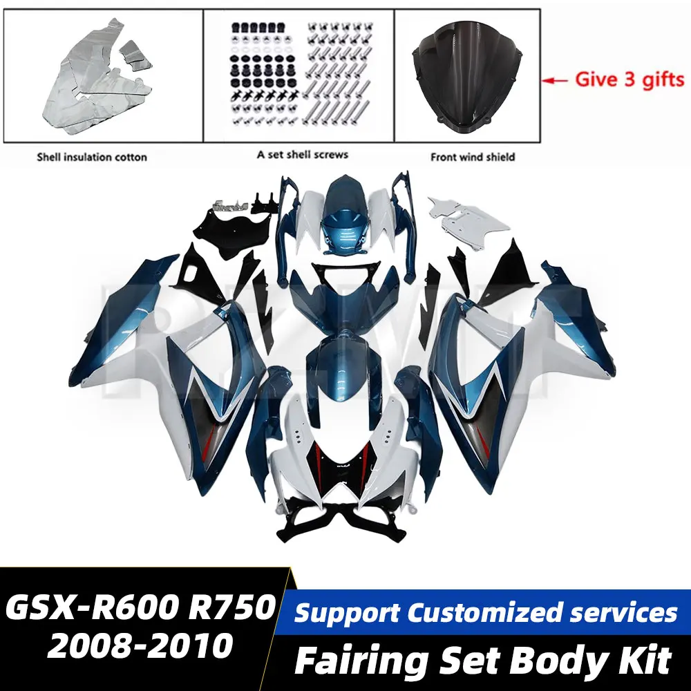 

Комплект обтекателей для мотоцикла, пластиковый комплект для Suzuki GSX-R600 R750 2008-2010 K8 K9 K10 S0608-108a, аксессуары, инъекционный кузов