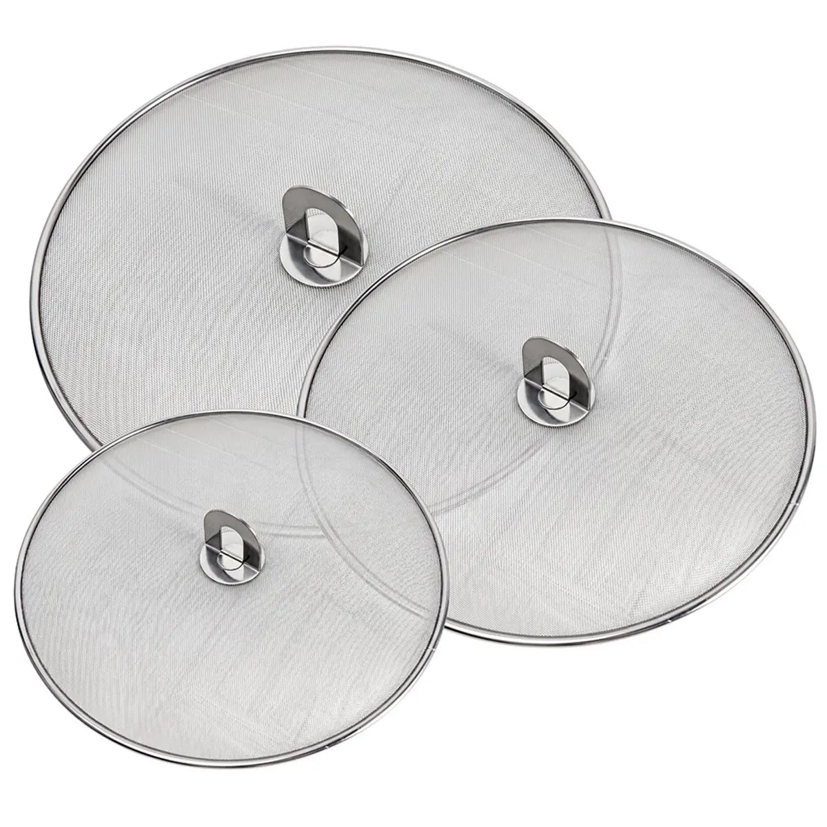 2026 New 3-Pack Stainless Steel Splatter Guard Set, - Prevent , Oil Splash, and Mess in Kitchen