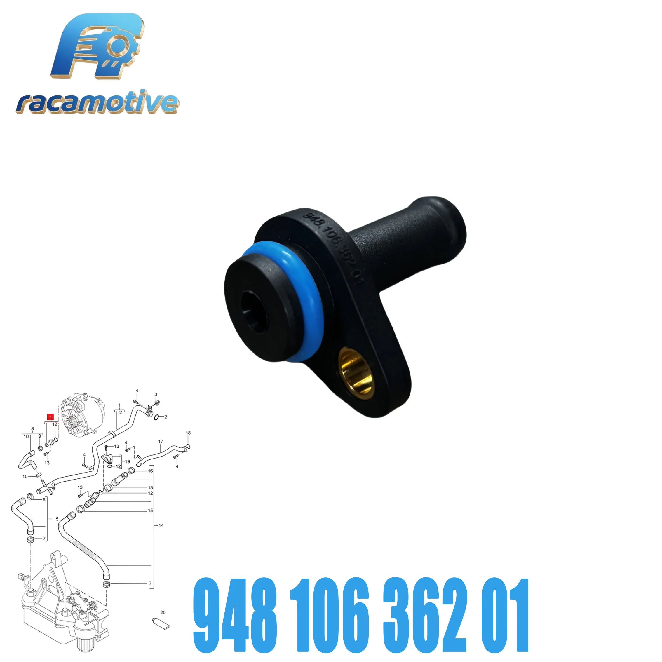 جديد 94810636201 لبورشه كايين موصلات أنابيب مياه تبريد السيارات موصلات أنبوب تبريد الزيت 948 106 362 01. #2