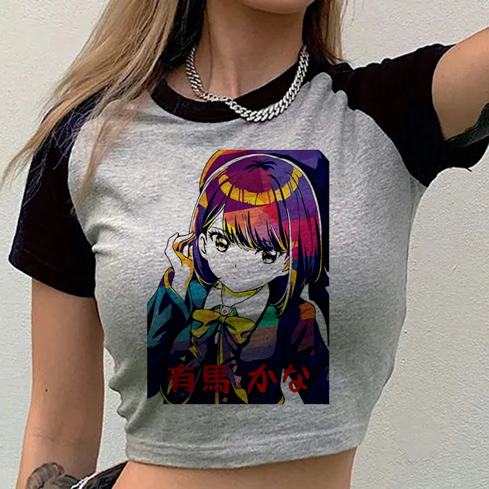Oshi No Ko crop top girl clearance sales harajuku streetwear cutecore jojifuku t-shirt gyaru y2k funny cute grunge