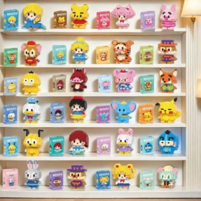 50 bloques de construcción de juguete para niños de 6 a 12 años, regalos para niños, princesa, panda, modelo de animal, juego de bloques, caja sorpresa.