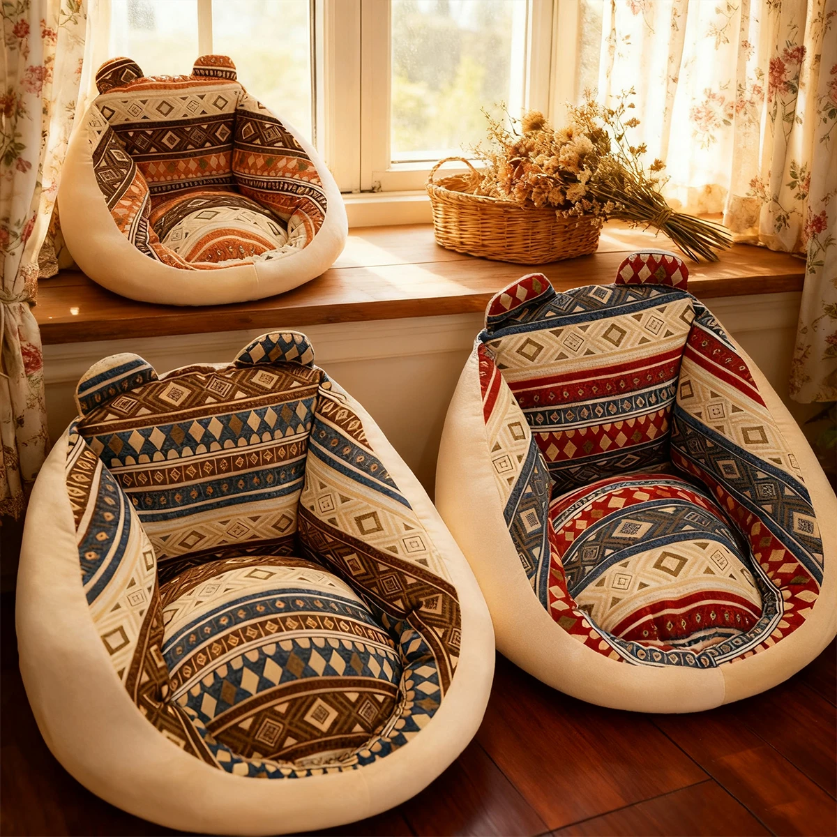 1 قطعة وسادة بوهيميا لينة ومريحة سميكة عنبر مكتب غرفة نوم حصير حصيرة عدم الانزلاق وسادة وسائد متكاملة #4