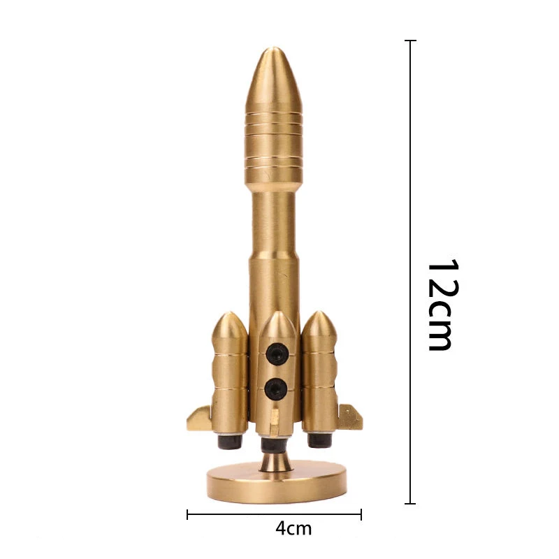 Brass small rocket decompression handle piece Rotating lighter metal decoration handicraft