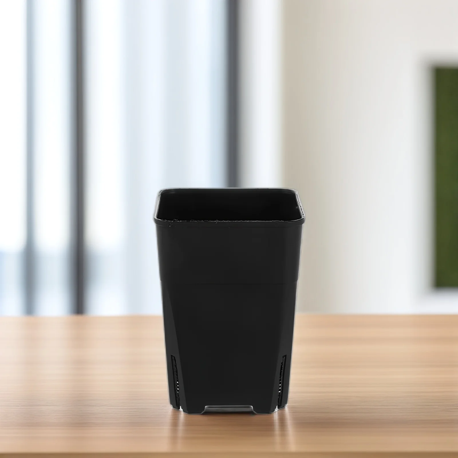 

Plastic Flower Pots Square Planter Nursery Garden Black Recycled Air Permeable Light Drought Resistant Corrosion Firm Durability