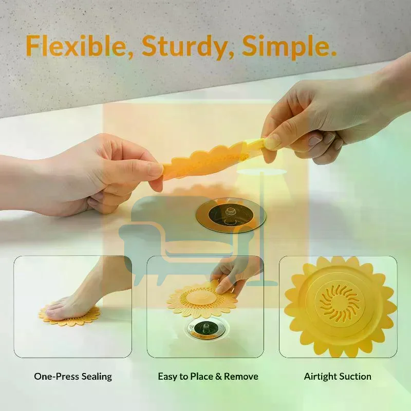 

1Pcs Flower Floor Drain Deodorant Filter Pad Deodorant Floor Drain Cover Washbasin Sink Floor Drain Deodorant Filter Pad