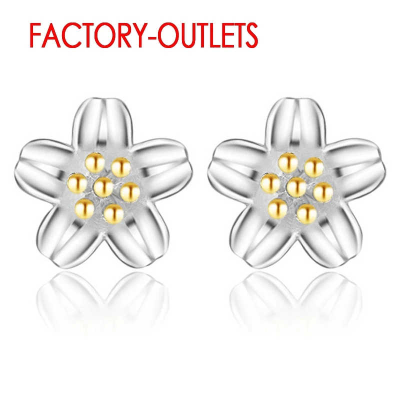 Korean Newest Popular Fashion Jewelry Sparkling Bridal Earrings Genuine 925 Sterling Silver Color Stud Earrings For Women