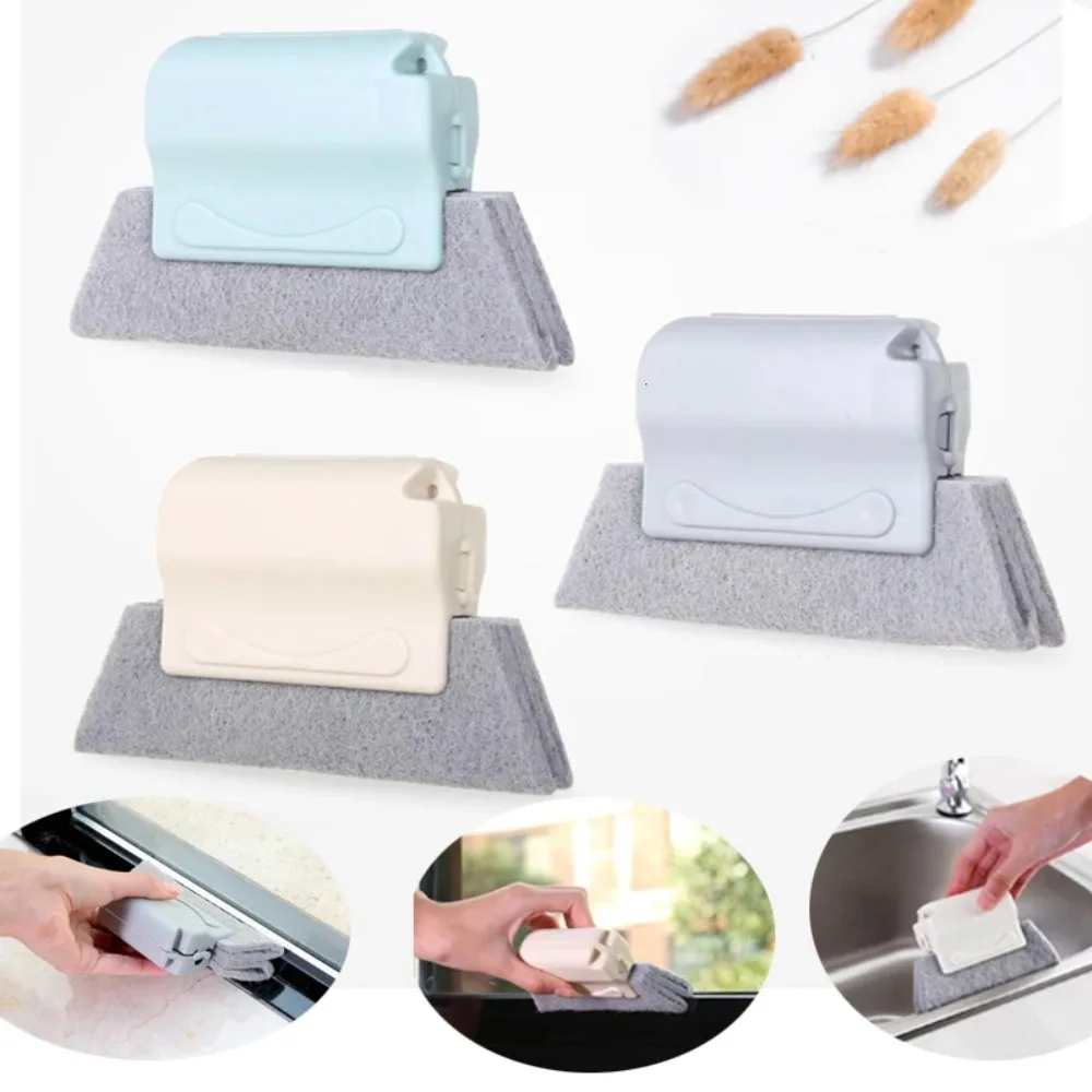 Creative Window Groove Cleaning Brush Hand Held Clean Scouring Pad Window Cleaner Bathroom Kitchen Floor Gap Device Clean Tools