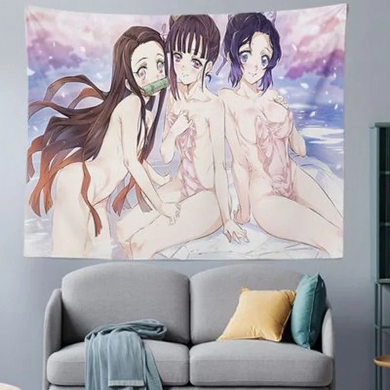 Anime Sexy Girl Tapestry Japan Anime Wall Hanging Kawaii Lovely Wall   Boys Girls Dormitory Bedroom Home For Home Decor Coupons