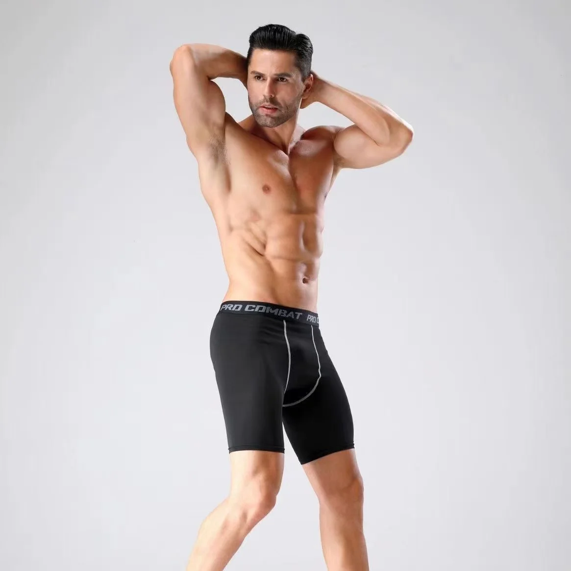 

Men's Leggings Compression Pants Sports Leggings Basketball Quarter Shorts Quick Drying Running Training Stretch Fitness Pants