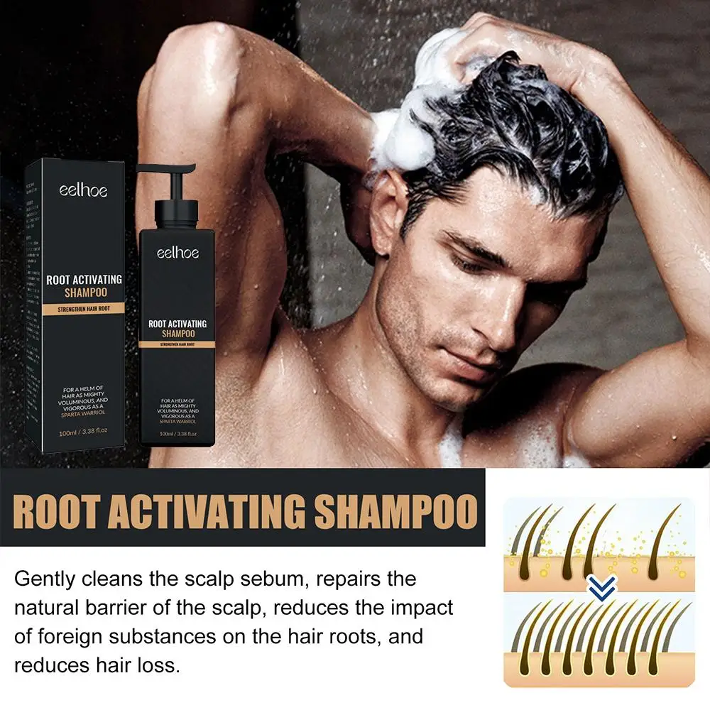 100ml Anti Baldness Shampoo Fast Deep Clean Follicles Strengthen Hairs Root Activating Nourish Hair Regrowth Shampoo