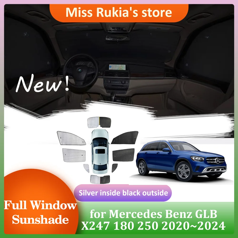 

Автомобильные солнцезащитные очки для Mercedes Benz GLB X247 180 250 2020 ~ 2024 2021, солнцезащитный козырек на крышу, накладка на лобовое стекло, аксессуары для занавески