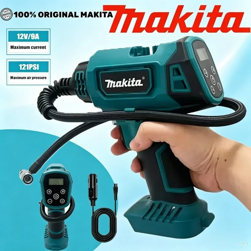 

Makita Inflator Electric Air Pump Car mounted air compressor Automatic Handheld Air Compressor Power Tool For 18V Battery