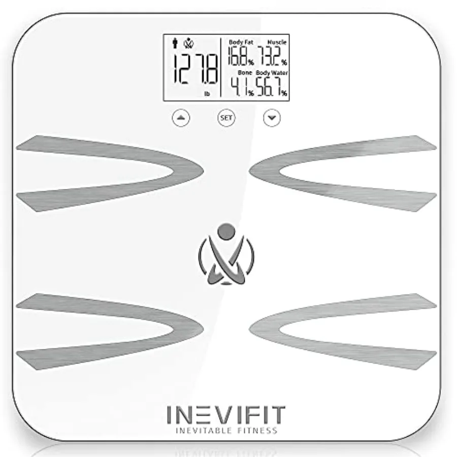 

INEVIFIT Body-Analyzer Scale, Highly Accurate Digital Bathroom Body Composition Analyzer, Measures Weight, Body Fat, Water, Mus
