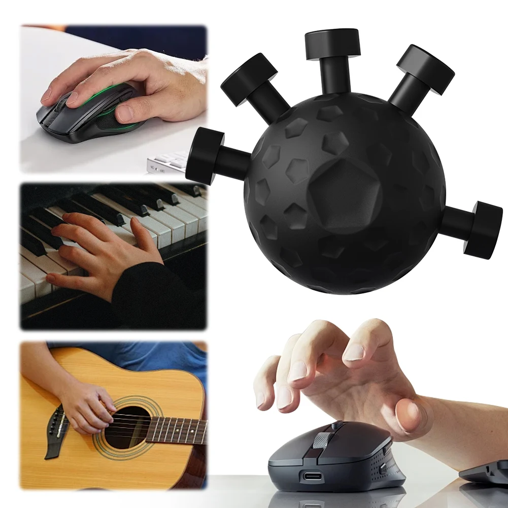 Hand Strength Exerciser Ergonomic Hand Ball Gripper Exerciser Anti Slip Finger Exerciser Trainer Rock