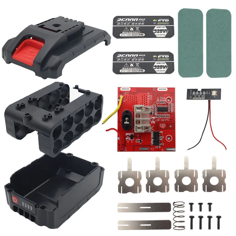 10 X 18650 WA3550 Li-ion Battery Case Box PCB Charging Protection Circuit Board For Worx 20V WA3551 WA3572 WA3590 Shell Housings