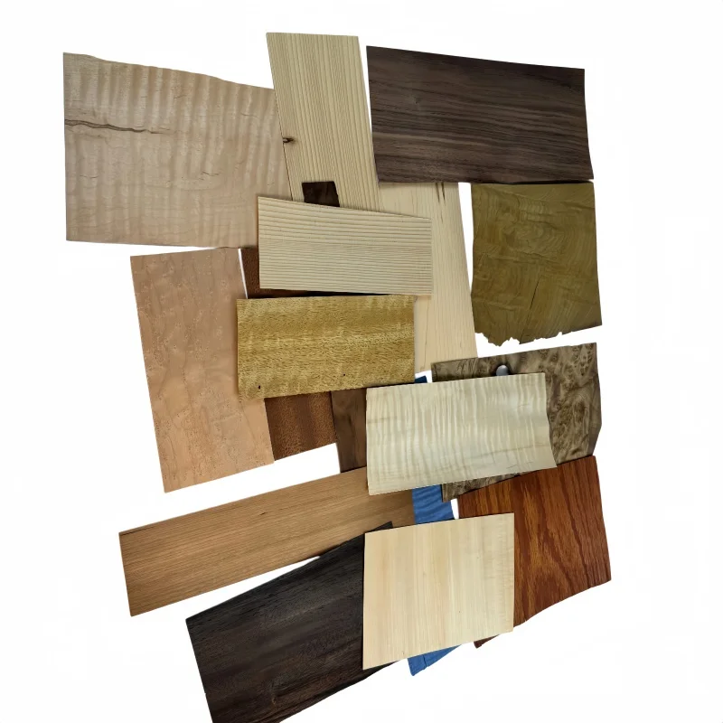 

0.5mm（Mixed Veneer Sheets Pack） Natural Wood Veneer Offcuts Exotic Veneer DIY Craft Material Guitar body veneer