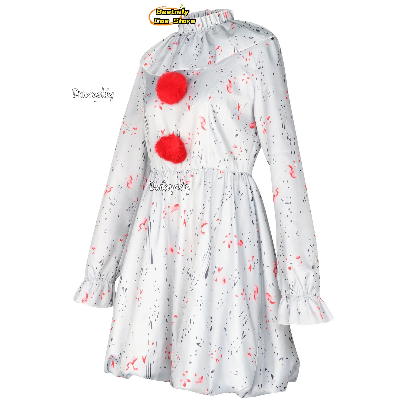 Cosplay2025 هالوين فيلم Pennywise تأثيري كوس ستيفن كينغ ذلك الفصل الرعب مهرج زي حفلة زي لعب الأدوار