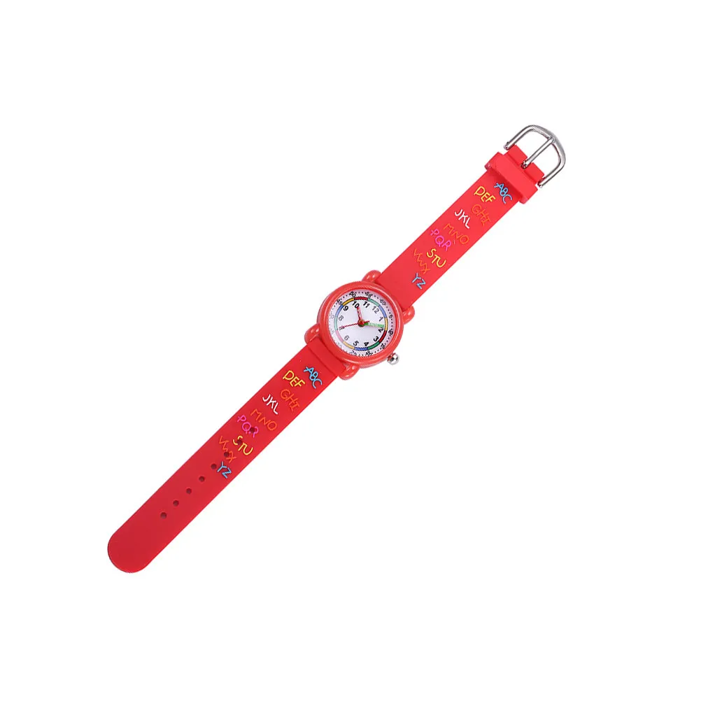 1pc Waterproof Watch Red Cartoon Quartz Wristwatch For Adjustable Strap Birthday Gift Watch