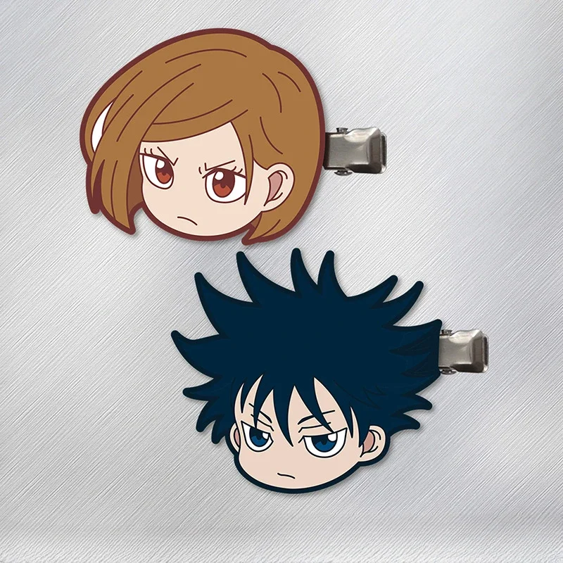 

Anime Jujutsu Kaisen Kugisaki Nobara Fushiguro Megumi Cosplay Badge Holder Silica Gel Clamp Decoration Mascot Gift Accessorie