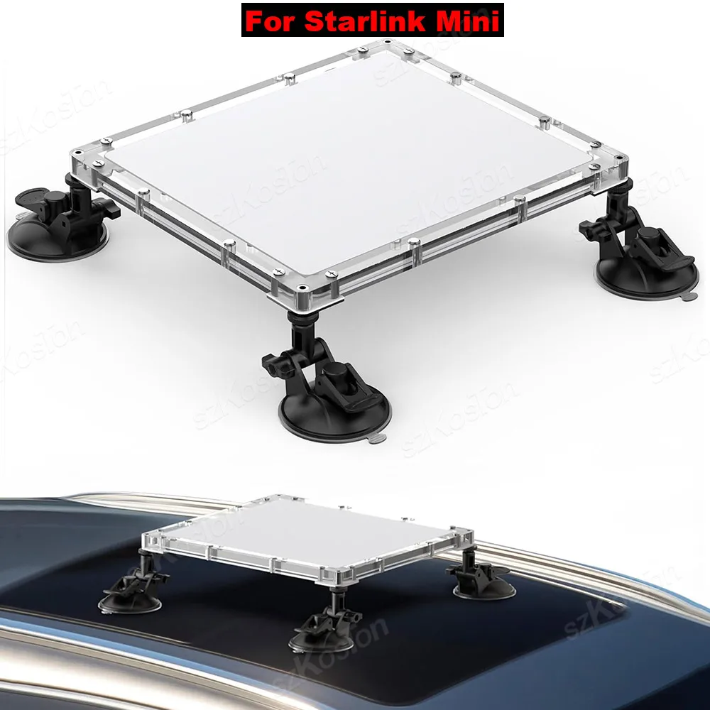 

2 в 1, автомобильное крепление Starlink Mini с защитной крышкой, комплект прочных присосок, устойчивый к атмосферным воздействиям, аксессуары для кемпинга и улицы