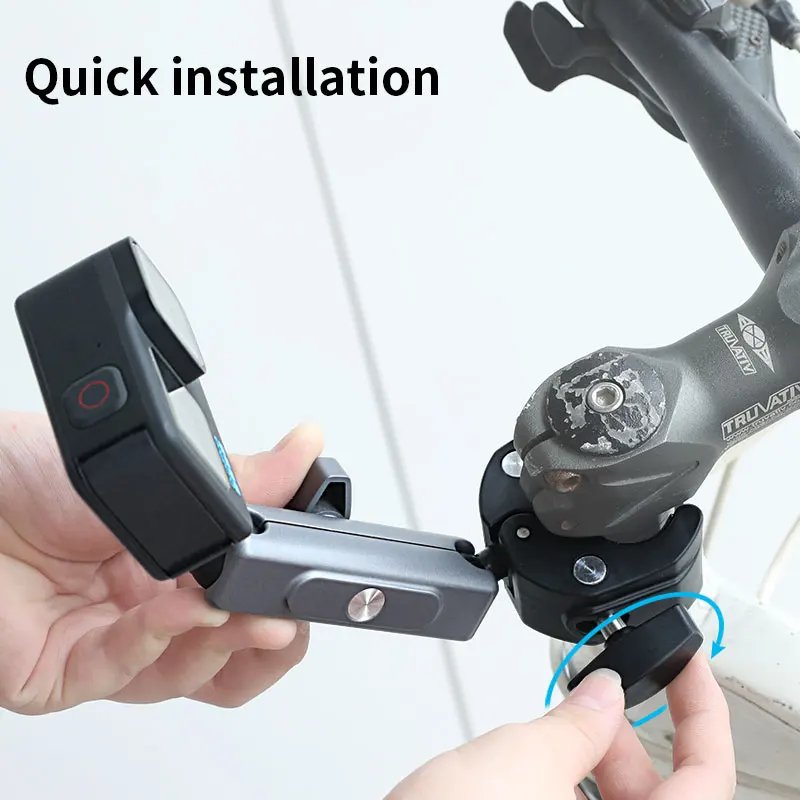 Handlebar Mount for GoPro Action Camera, Alumínio Mountain Pole Mount, Acessórios para bicicletas, Rotação de 360 graus, Dji Insta X3