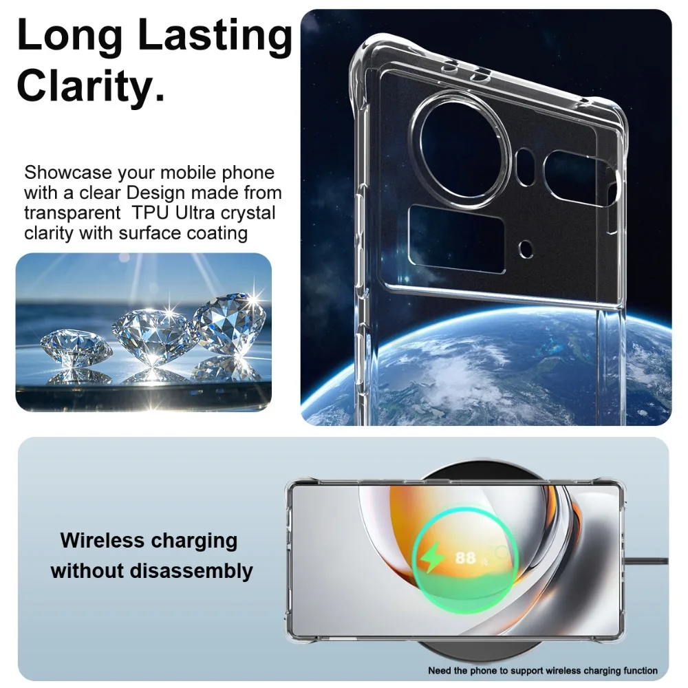 حافظة خلفية كريستالية فائقة لهاتف ZTE Nubia Z80 IMAK عدسة كاميرا حماية كيس هوائي شفاف Funda Nubia Z80 Ultra حافظة Z80Ultra Z 80 #5