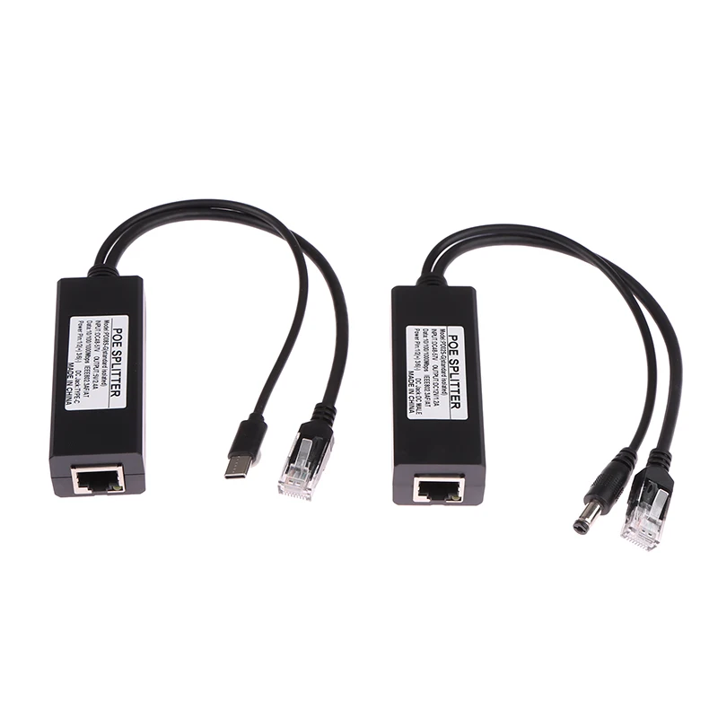 Módulo de Alimentação para Android POE, MicroUSB, DC48V a 5V, Tipo-C Gigabit POE Splitter, Padrão 48V a 5V, Cabo de Rede