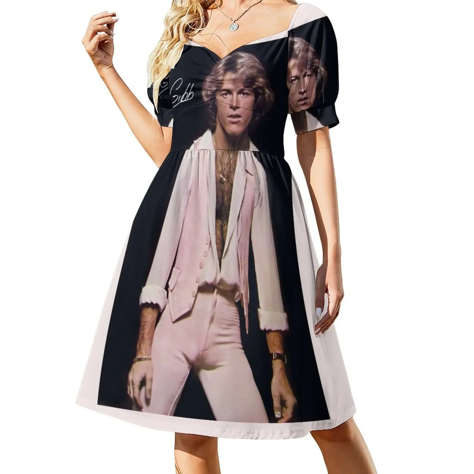 

Andy Gibb poster Short-Sleeved Dress wedding dresses for woman Summer skirt
