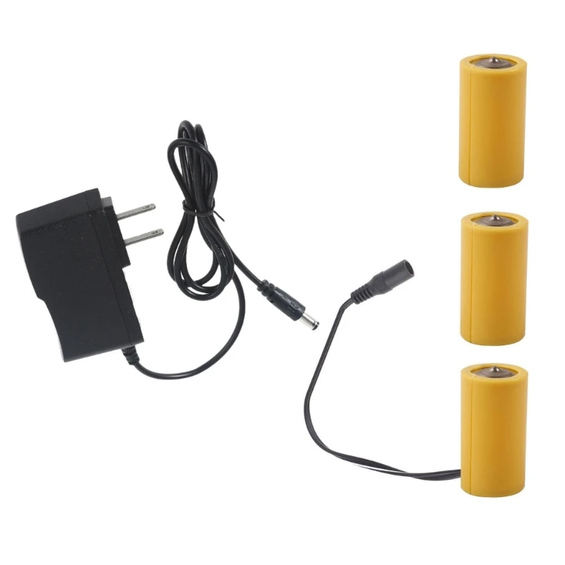 Y1UB 4.5V LR6 Battery LR14 C Battery Eliminators Cable Replace 3Pcs 1.5V LR14 C Batteries for LED Light Toy Door Bells