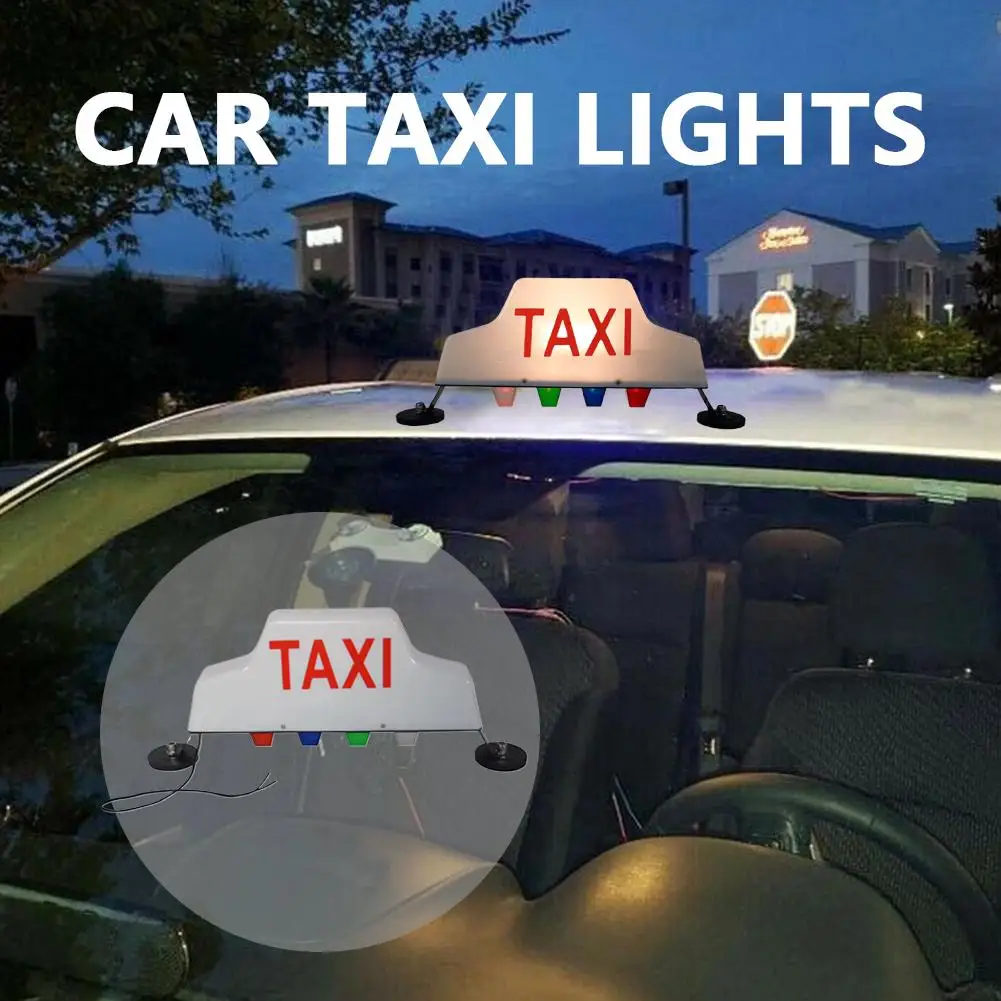 New 12v Roof Waterproof Top Sign Cab Lamp Light Led Taxi Color 21w Top Roof Magnetic Strong Sign Lamp Signal Universal L L5x0