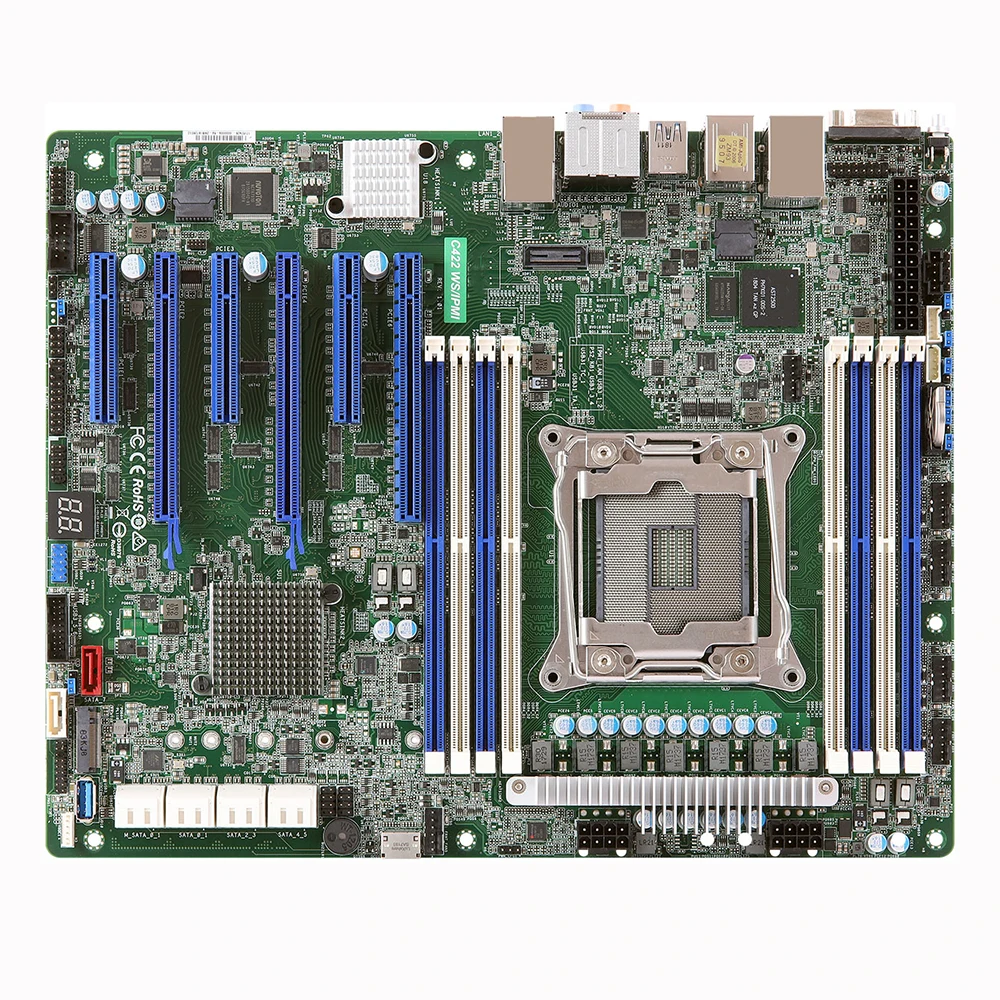 C422WS IPMI للوحة الأم لمحطة العمل ASRock Skylake-W CPU LGA2066