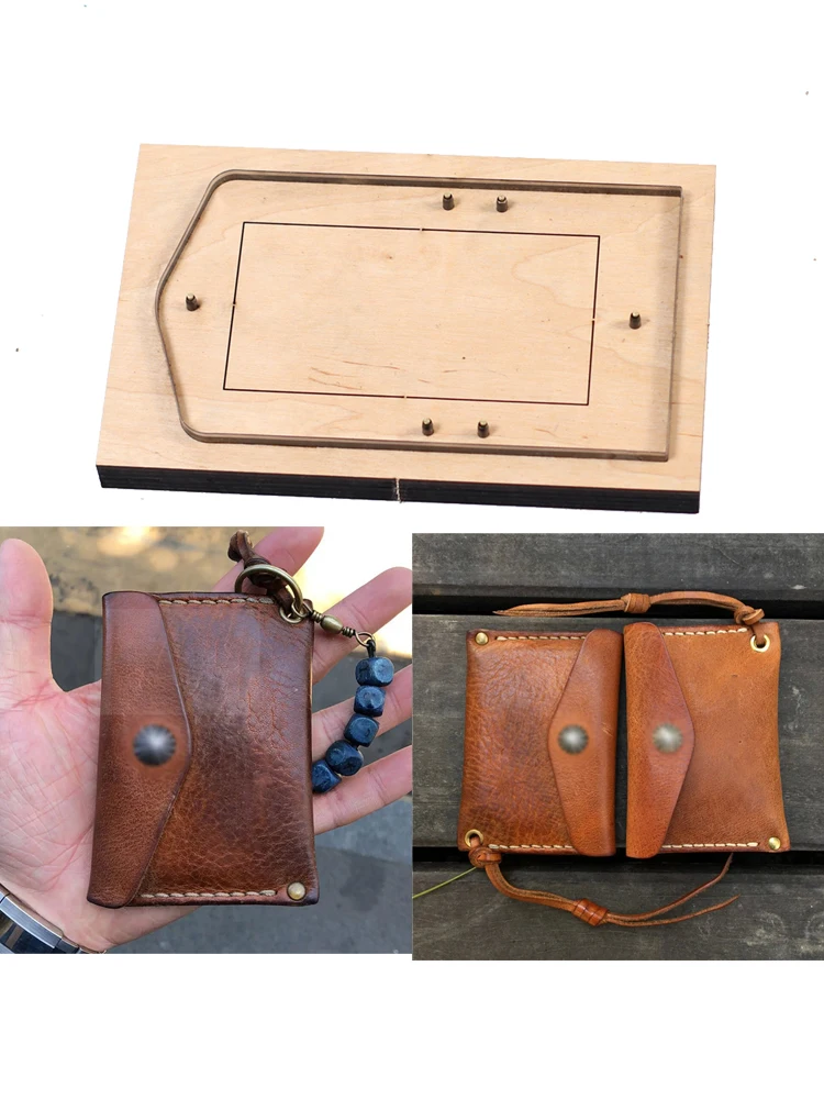 DIY leather craft cardholder coin bag die cutting knife mold metal hollowed punch tool blade 11x7.5cm