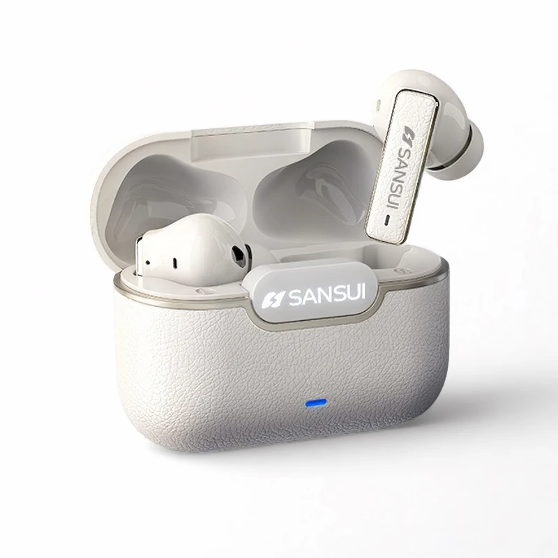 Sansui ANC Bluetooth 5.4 Earphones -52dB Active Noise Canceling Headphones In-Ear Detection TWS Wireless Earbuds Hands Free