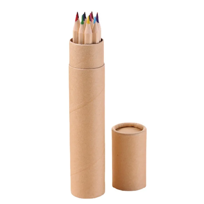 Professional New Set 12 Color Natural Wood Color Pencil Color High Quality Student Drawing Pencil School Office Supplies