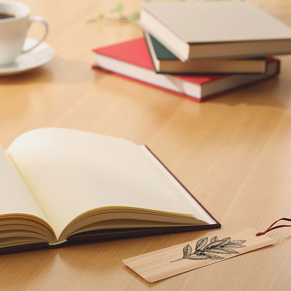 

20 Pcs Bookmarks Bamboo Material DIY Unfinished Hanging Tag Dried Flowers Blank Craft Wood Student