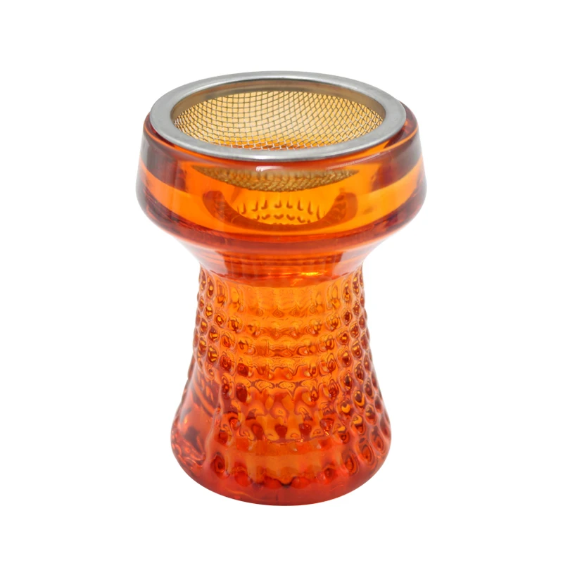 New High Quality Transparent Glass Hookah Bowls With Stainless Steel Screens Shisha Nargile Accessories