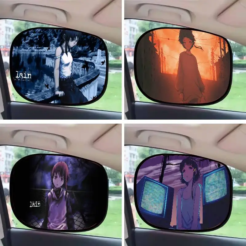 

Serial Experiments L-lain Car Electrostatic Film Side Window Sunshades Windshield Auto Window Sunshade Cover For Children Baby