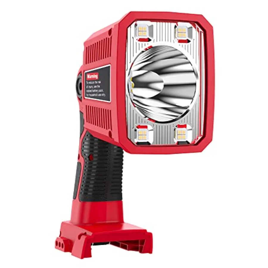 18W LED Flashlight for Milwaukee M18 18V Battery 1250LM Spotlight and Floodlight Work Light with USB Port 110° Pivoting Head Jo