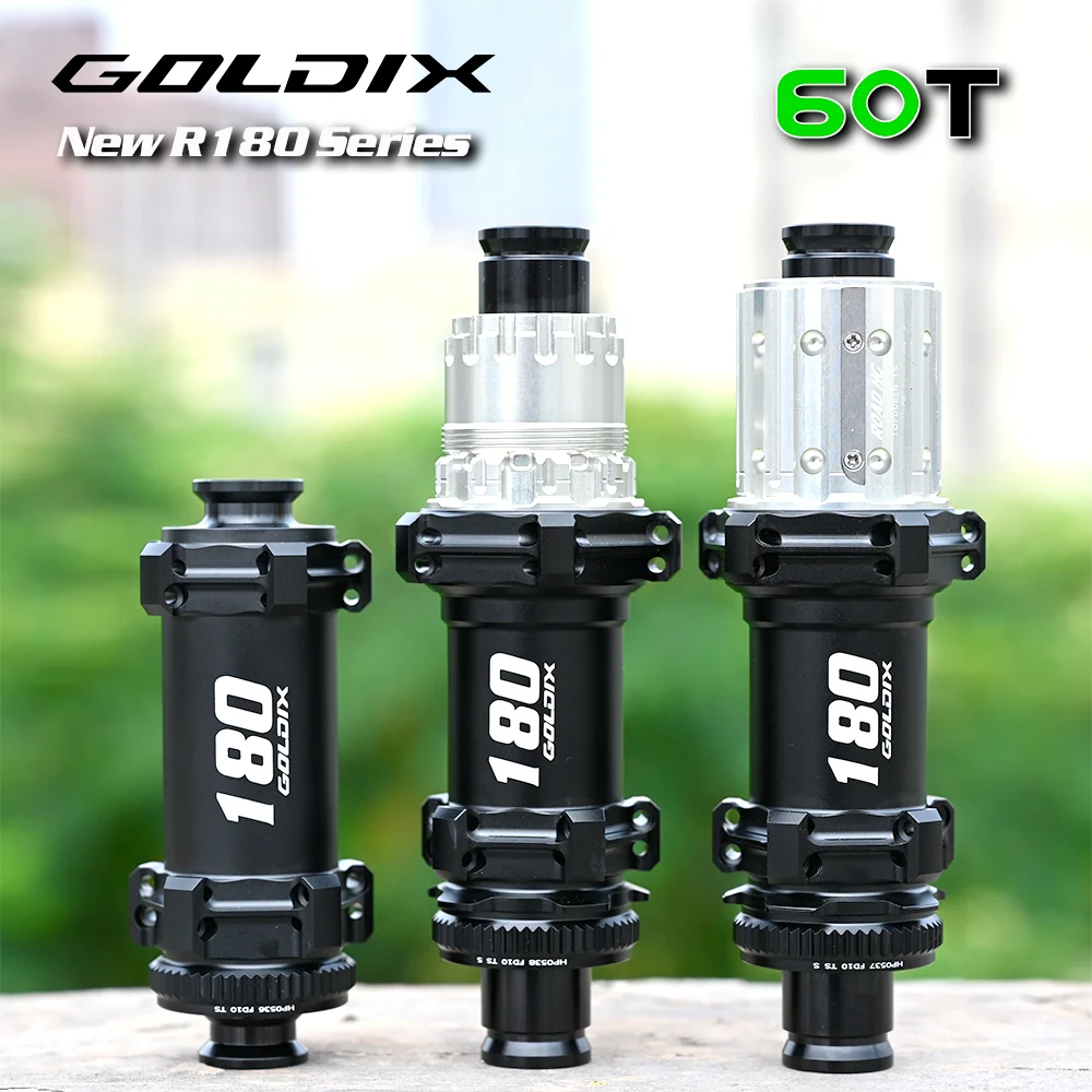 GOLDIX R180 Road Gravel Bike Hub Center Lock Disc Brake Straight Pull Spokes 60T Ratchet 20/24H Thru Axle for HG XDR Freewheel view 3