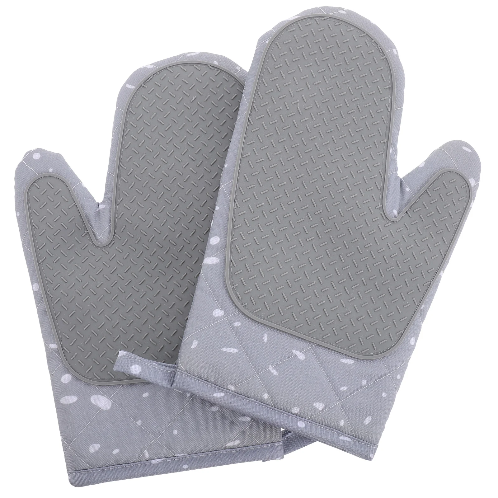 

2 Pcs Microwave Gloves Mittens Non-slip Insulated Baking Mitts Cloth Heat Resistant