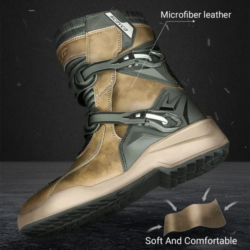 Botas de motociclismo impermeables y antideslizantes, zapatos de motociclismo todoterreno, botas deportivas para exteriores, equipo de equitación